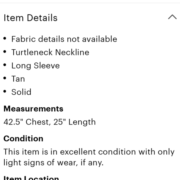 Lands End Tan Turtleneck - Picture 2 of 4